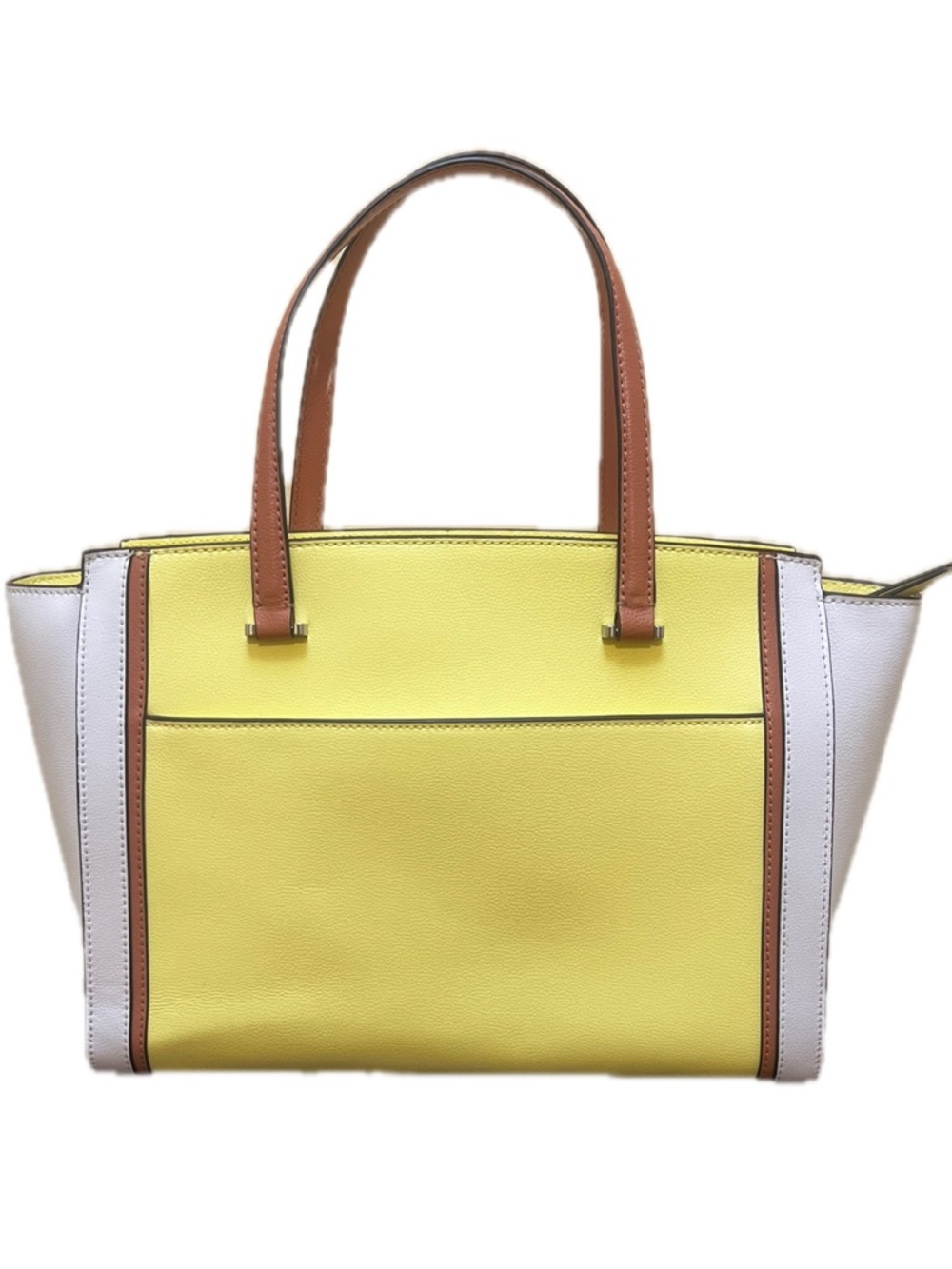 🪻SOLD🪻Kate Spade Patterson Drive Geraldine Colorblock Satchel Limelight Yellow - Picture 3 of 15
